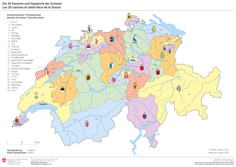 Karte: Kantone Schweiz